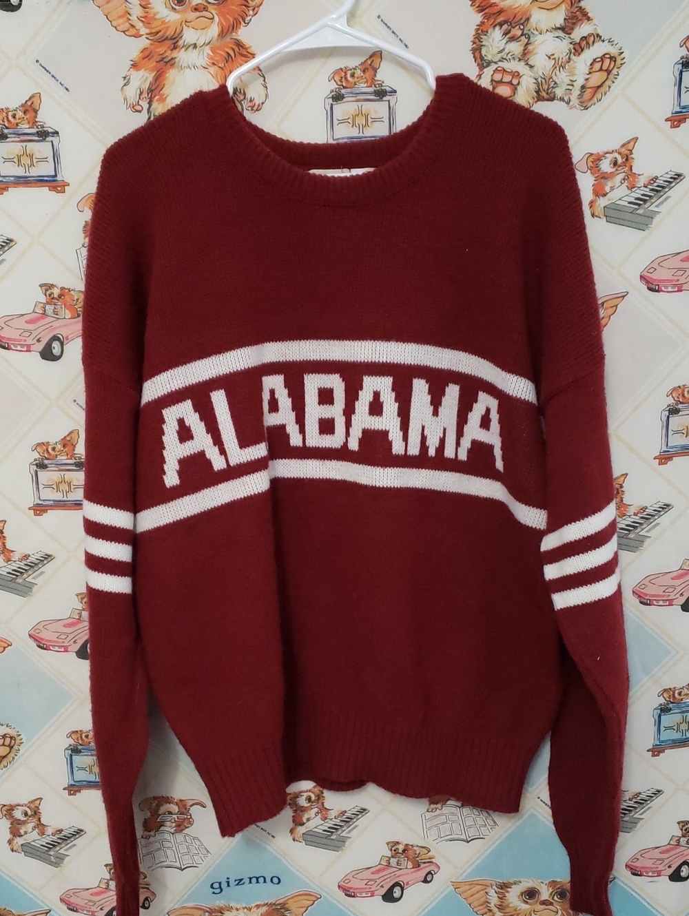 Vintage 1984 Alabama Maroon Crewneck Sweater - Collegiate Knit Pullover XL